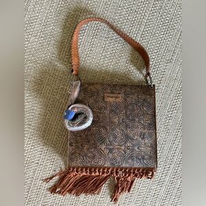 Wrangler Tooled Fringe Bag NEW
